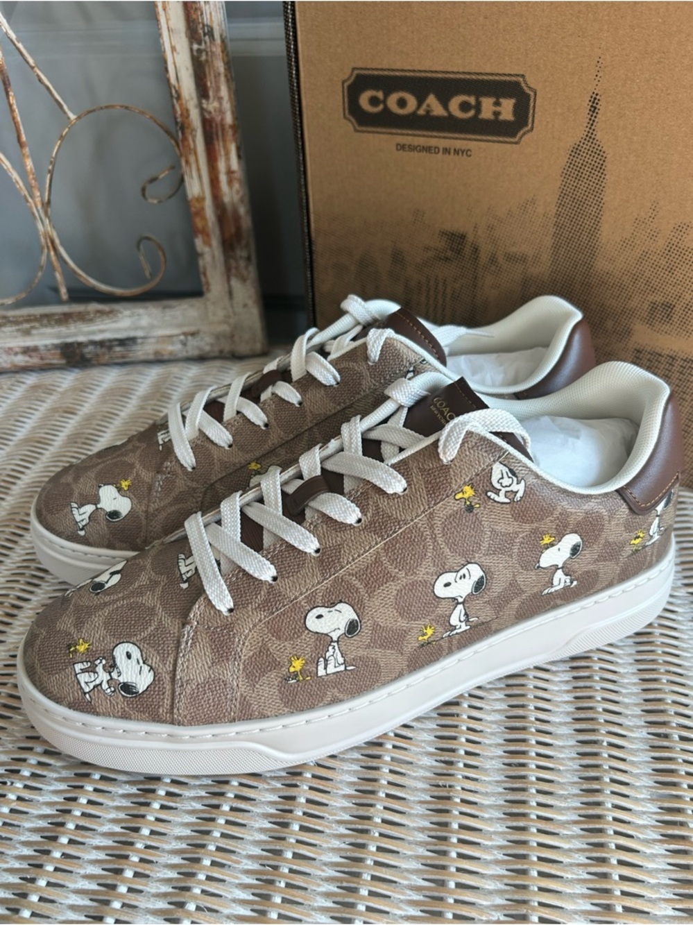 Coach x Peanuts High Line Sneaker – Signature Canvas Snoopy Print Men’s 11.5